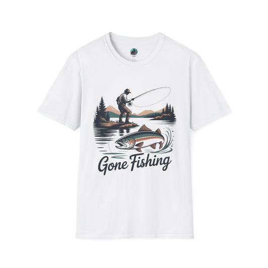 Gone Fishing Softstyle T-Shirt | Perfect for Anglers, Gifts for Fishermen, Outdoor Enthusiasts, Birthday, Father's Day!