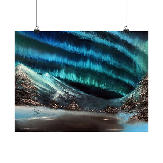Frozen Sky's Glow - Matte Poster Print