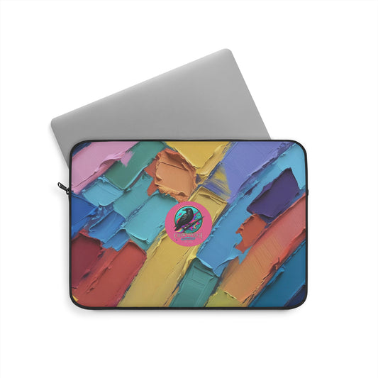 Vibrant Abstract Laptop Sleeve, Colorful Tech Case, Unique Gift for Students, Artists & Professionals, Perfect for Birthdays, Holidays