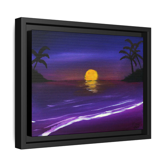 Amethyst Shore - Framed Canvas Print