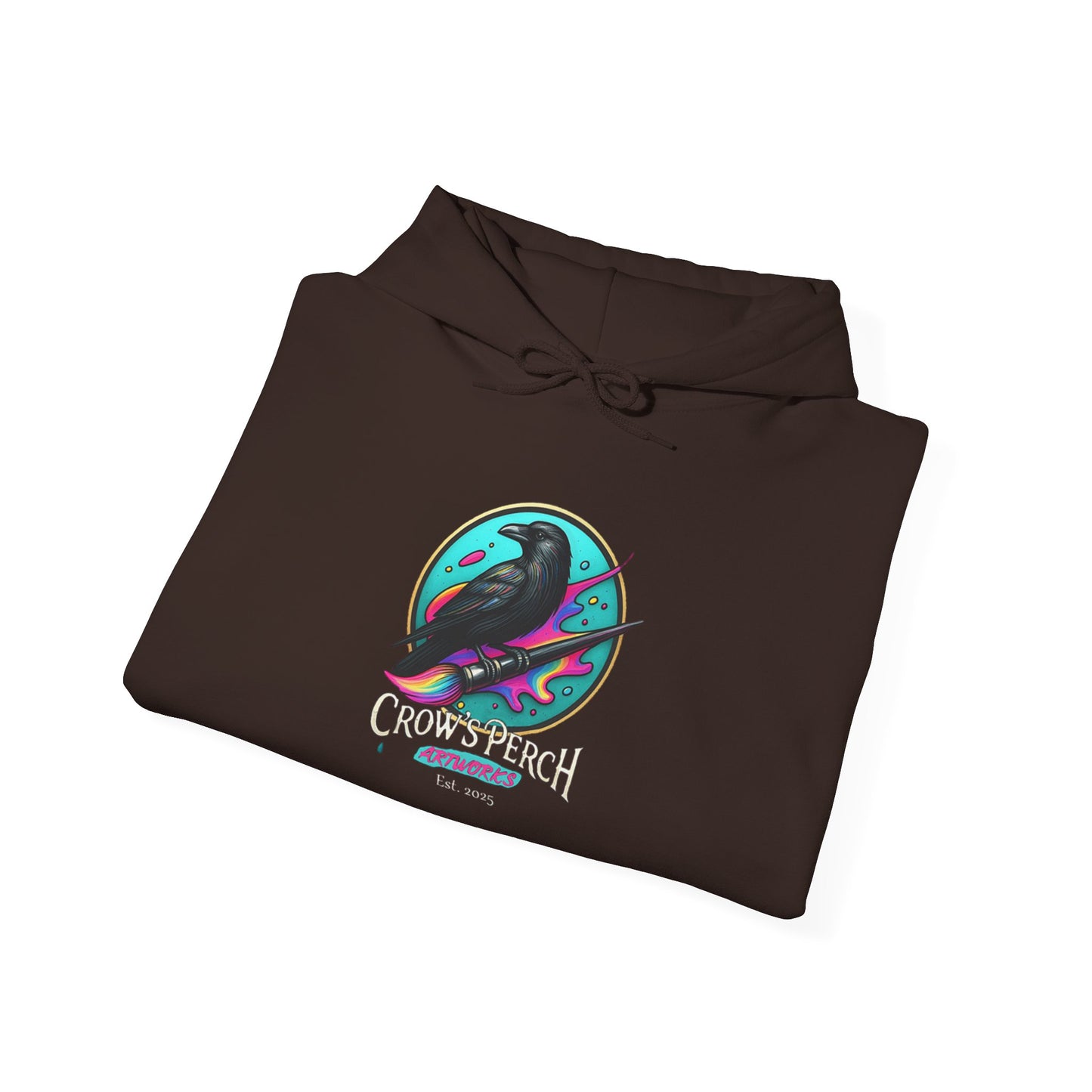 Crow's Perch Artworks Graphic Hoodie, Cozy Sweatshirt Gift, Stylish Layering Piece, Everyday Fashion Statement