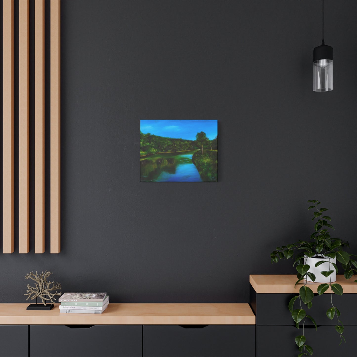 Serene Landscape Stretched Canvas Art