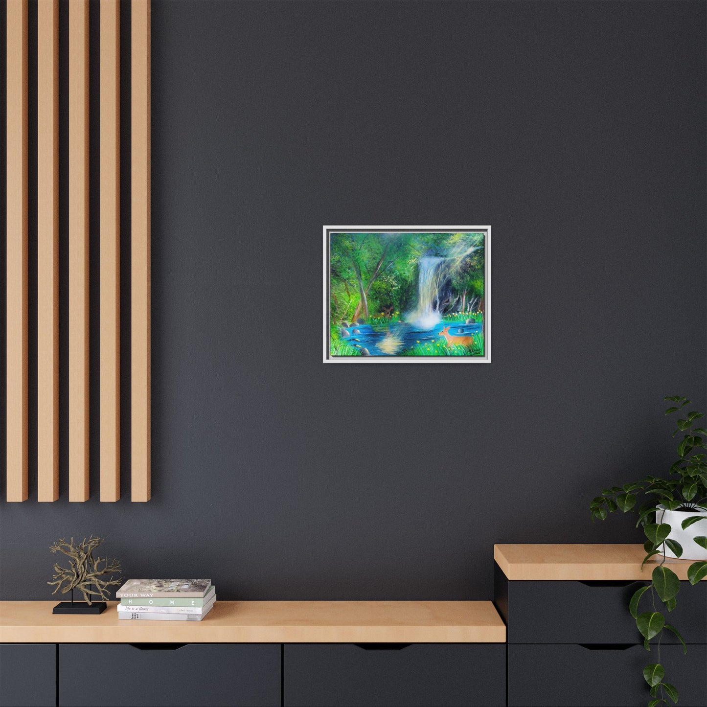 Serene Escape - Framed Canvas Print