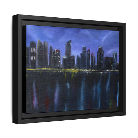 City Lights - Framed Canvas Print
