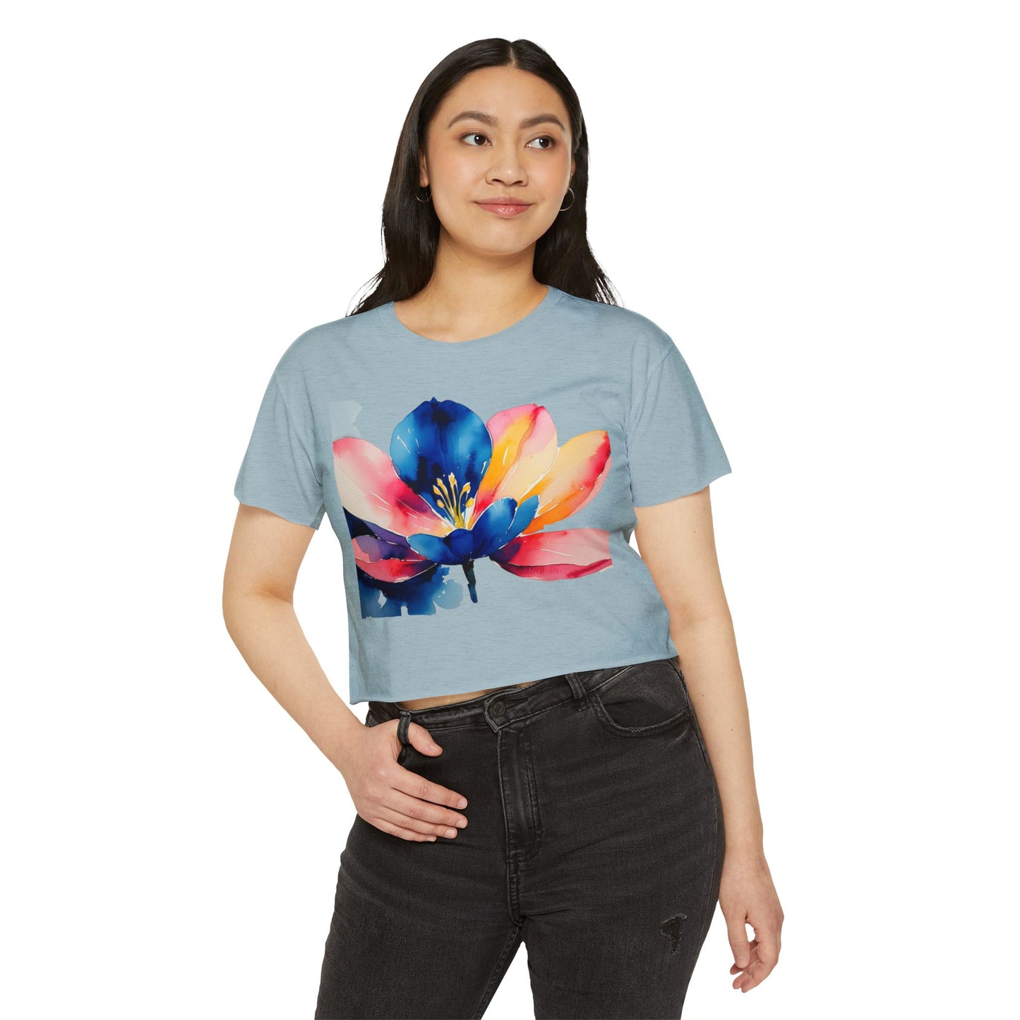Women's Floral Festival Crop Top