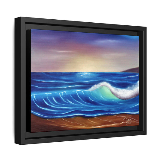 Ocean Wave - Framed Canvas Print