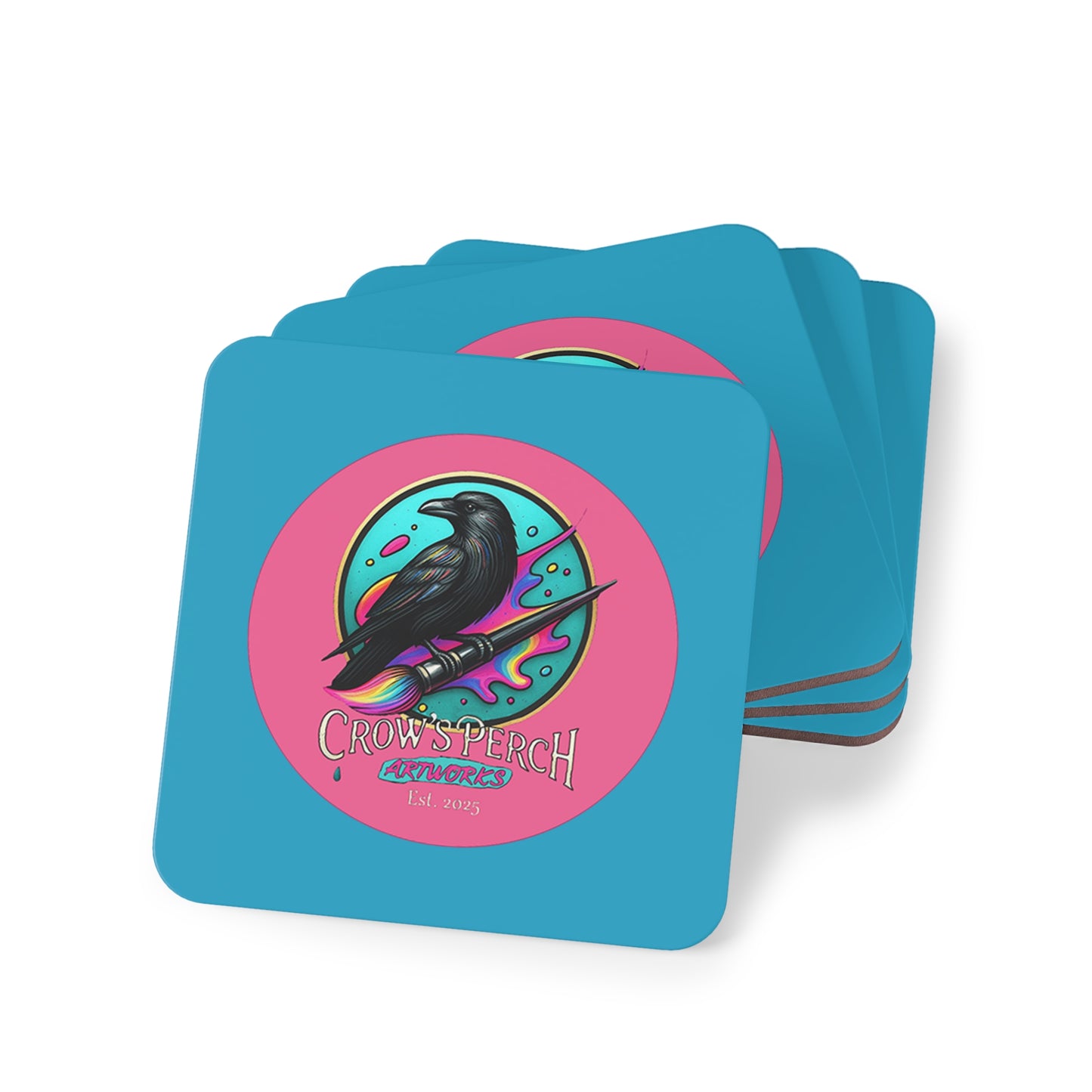 Crow's Perch Artworks Coasters, Home Bar Decor, Unique Gift, Rustic Table Accessories, Party Coasters