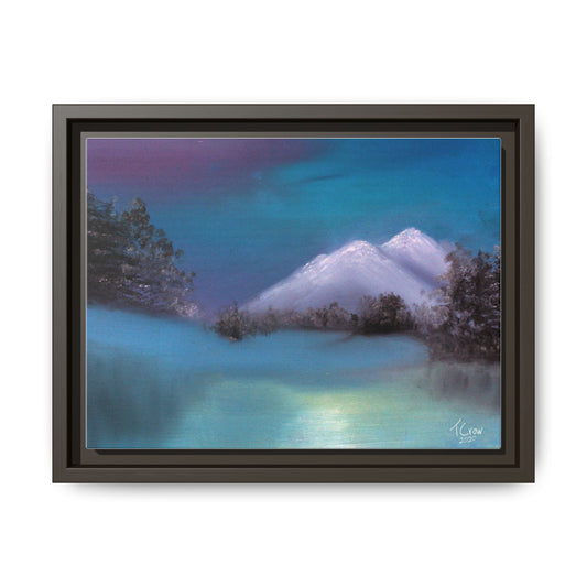 Framed Matte Canvas Art - Dreamy Mountain Landscape