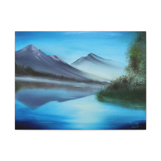 Serene Landscape Canvas Print - Tranquil Mountain Reflection