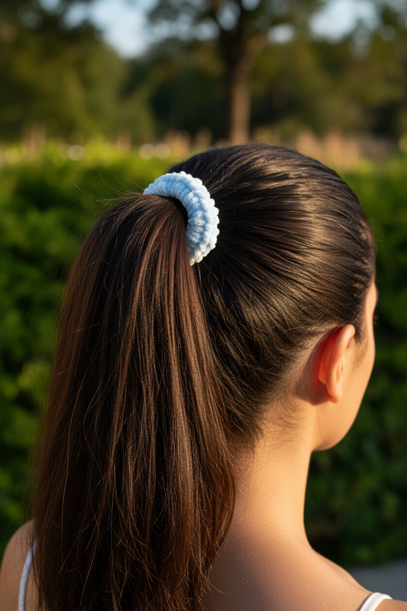 Light Blue Hair Tie Crow's Perch Artworks