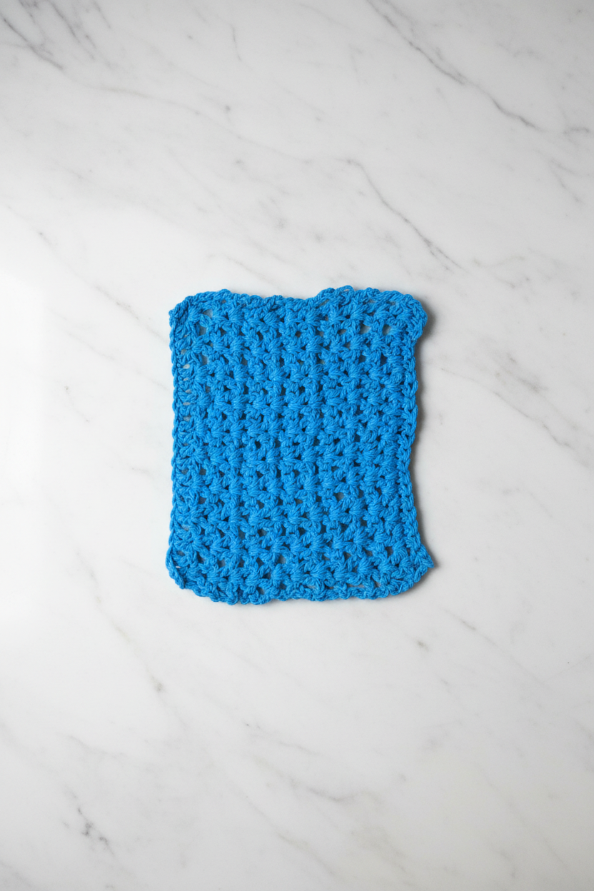 Blue Dish Cloth Crow's Perch Artworks