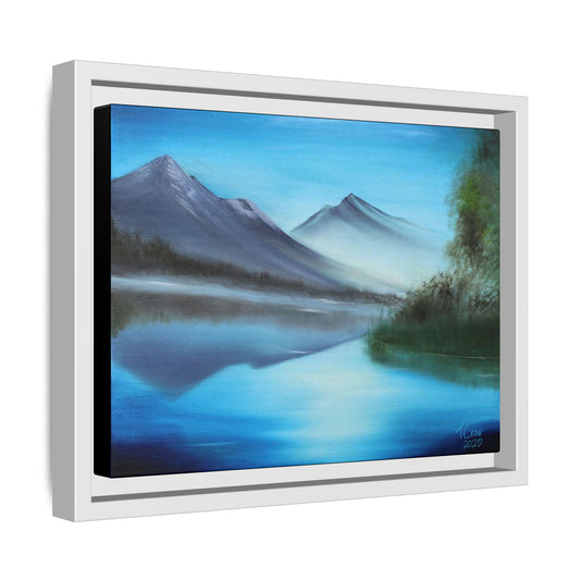 Mirror of the Mountains - Framed Canvas Print