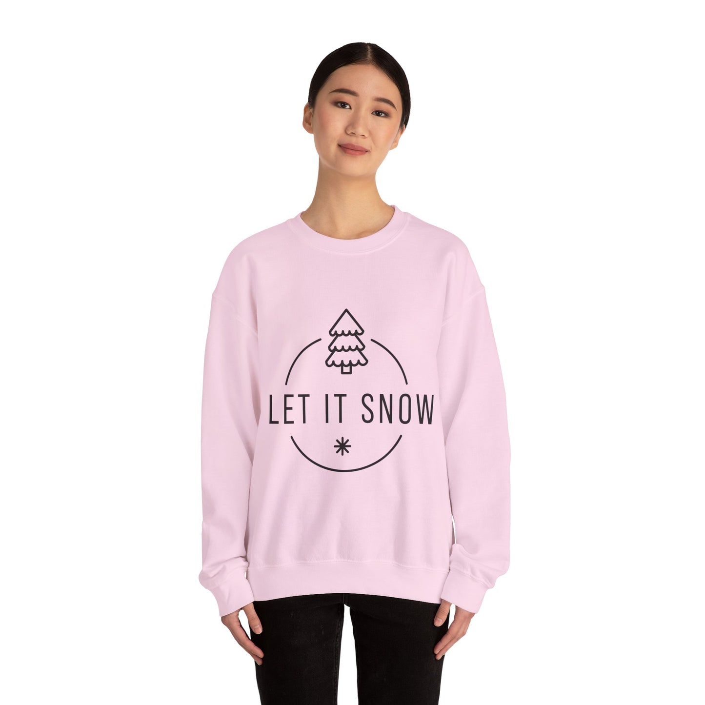 Cozy Holiday Sweatshirt - Let It Snow, Christmas Gift, Winter Apparel, Unisex Crewneck, Festive Outfit, Gift for Her