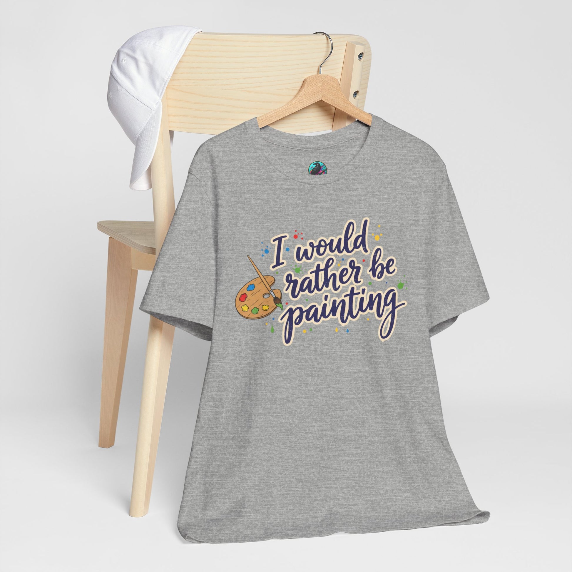 I Would Rather Be Painting T-Shirt – Artist Palette Graphic Tee Printify