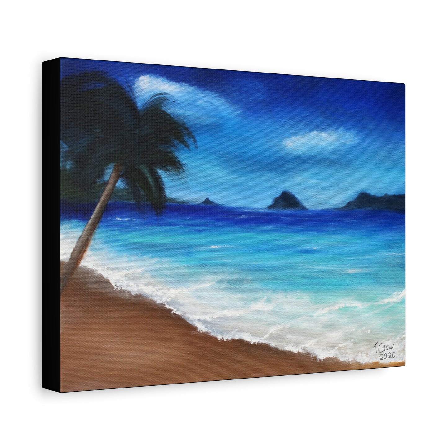 Tropical Seascape Canvas Wall Art - Coastal Beach Decor