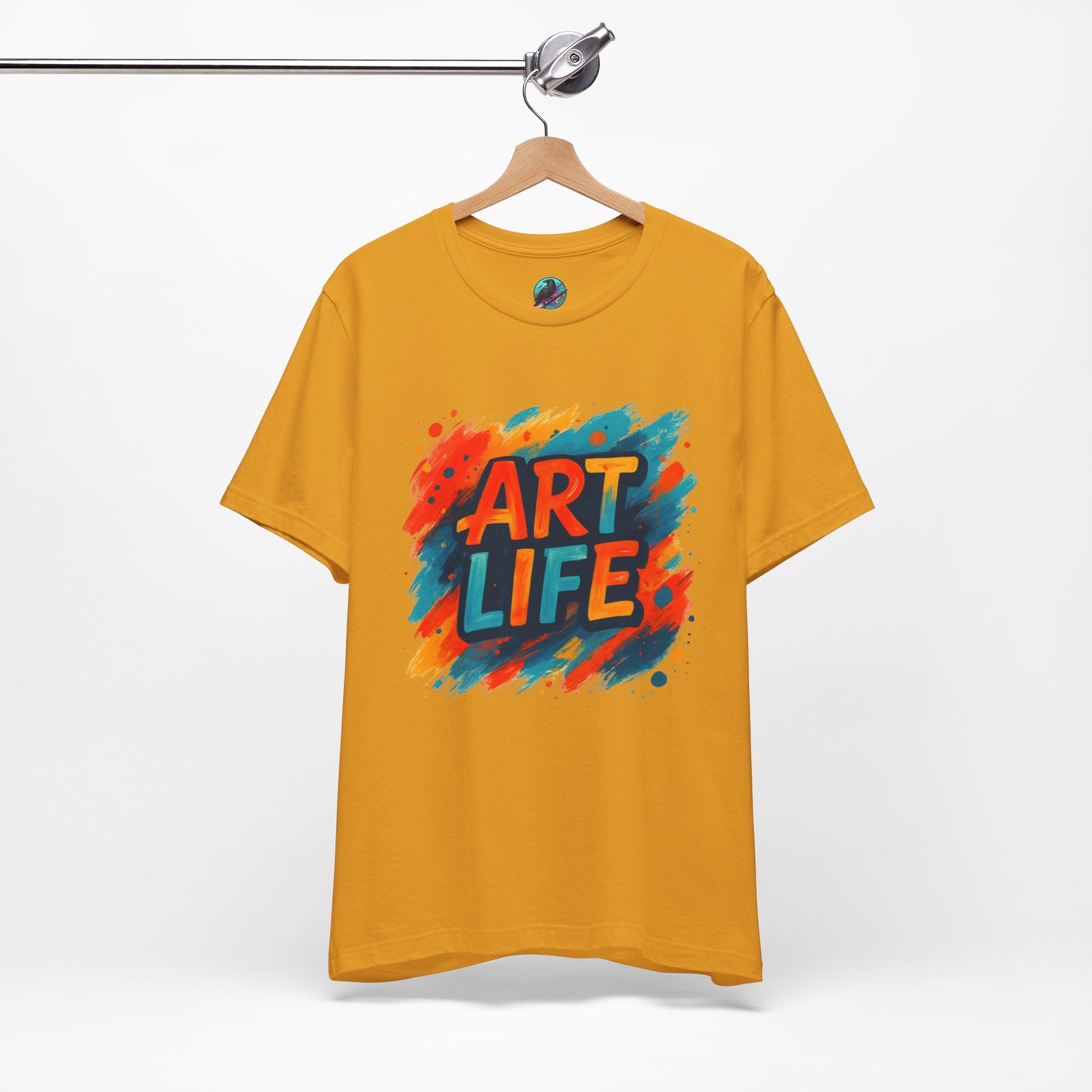 Art Life Graphic Tee - Colorful Painter Brushstroke T‑Shirt Printify