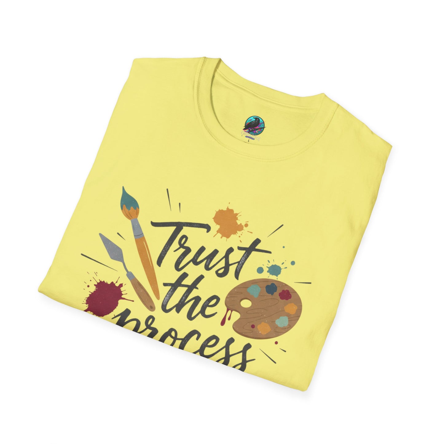 Trust the Process Artist T-Shirt - Inspirational Painter Tee with Palette & Brush Printify