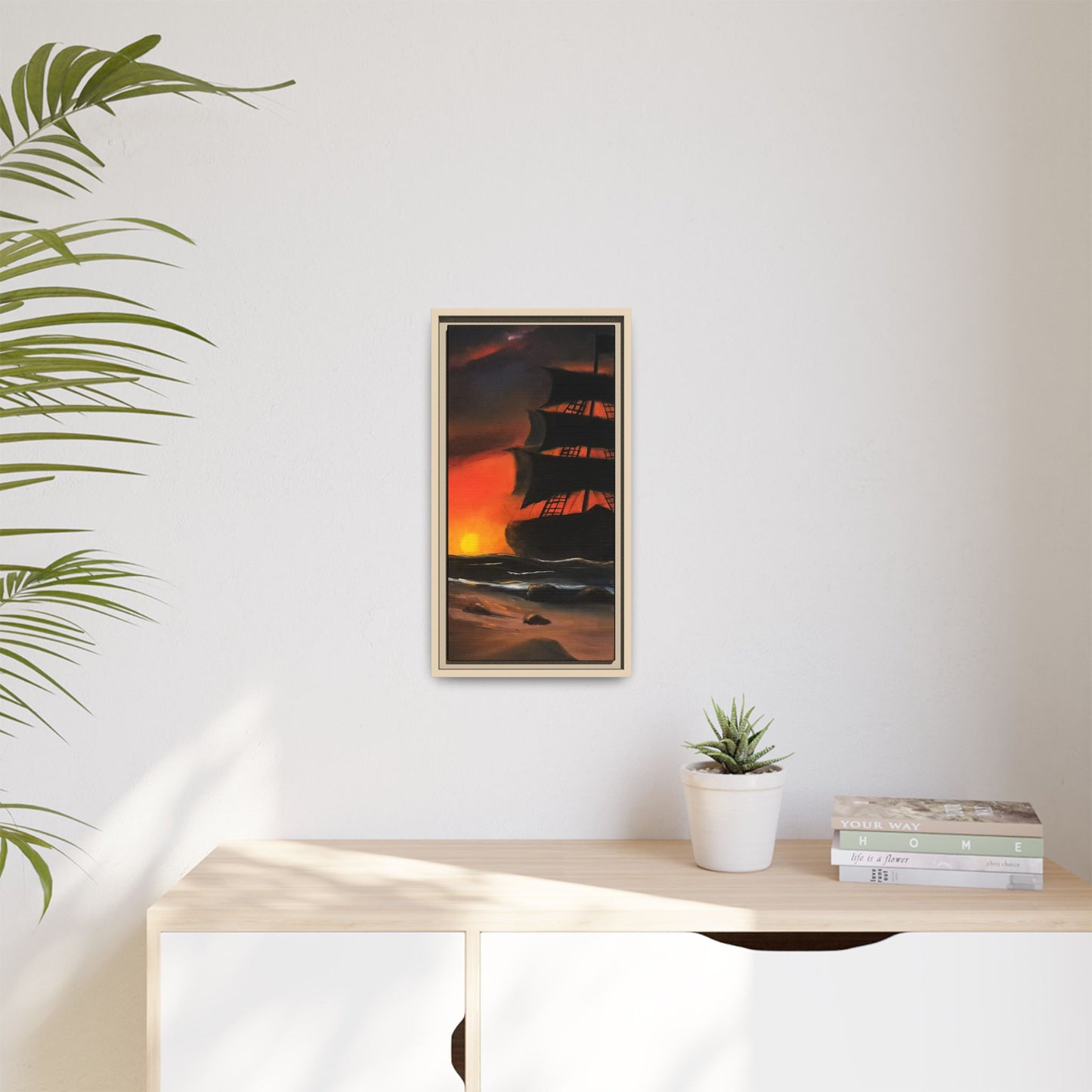 Pirate Ship Panel 2 - Framed Canvas Print Printify