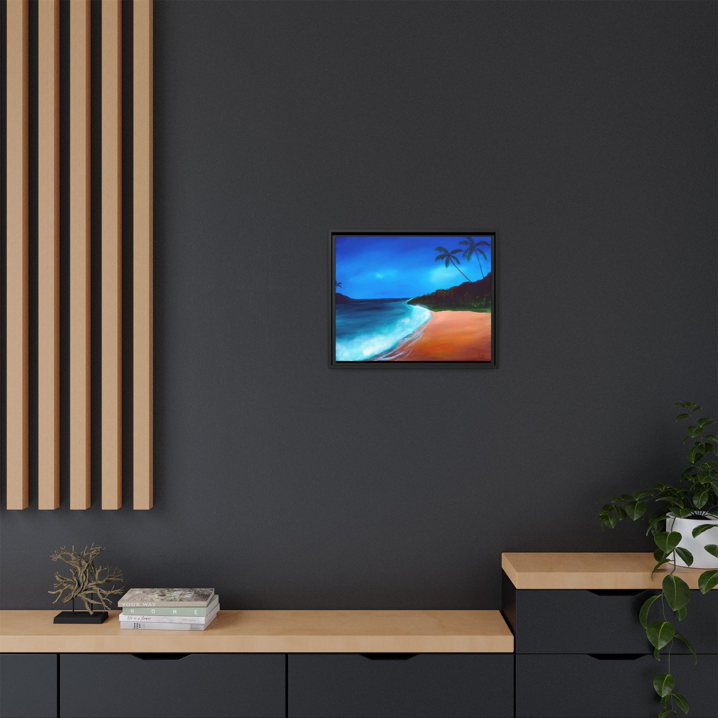 Sunlit Tide - Framed Canvas Print