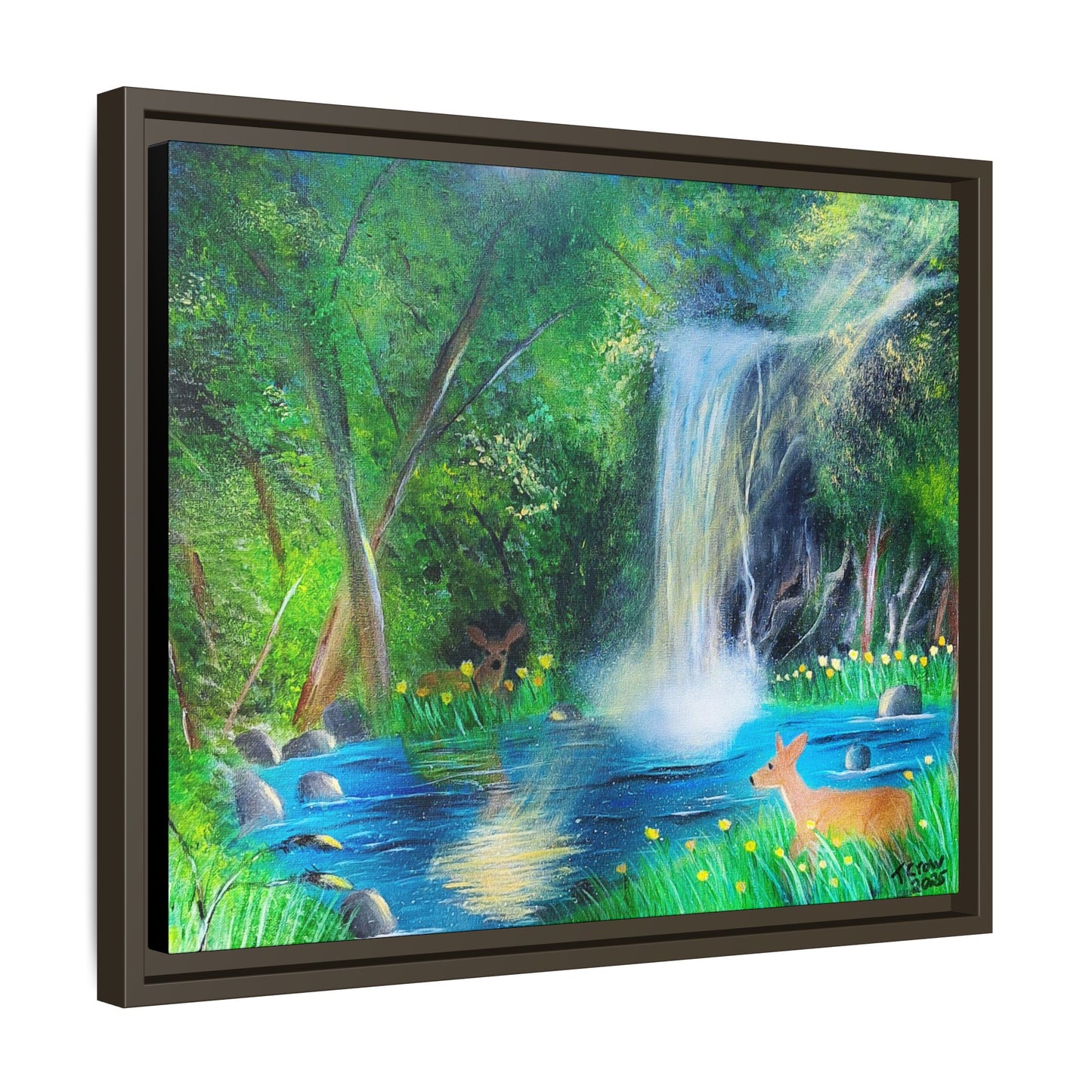 Serene Escape - Framed Canvas Print