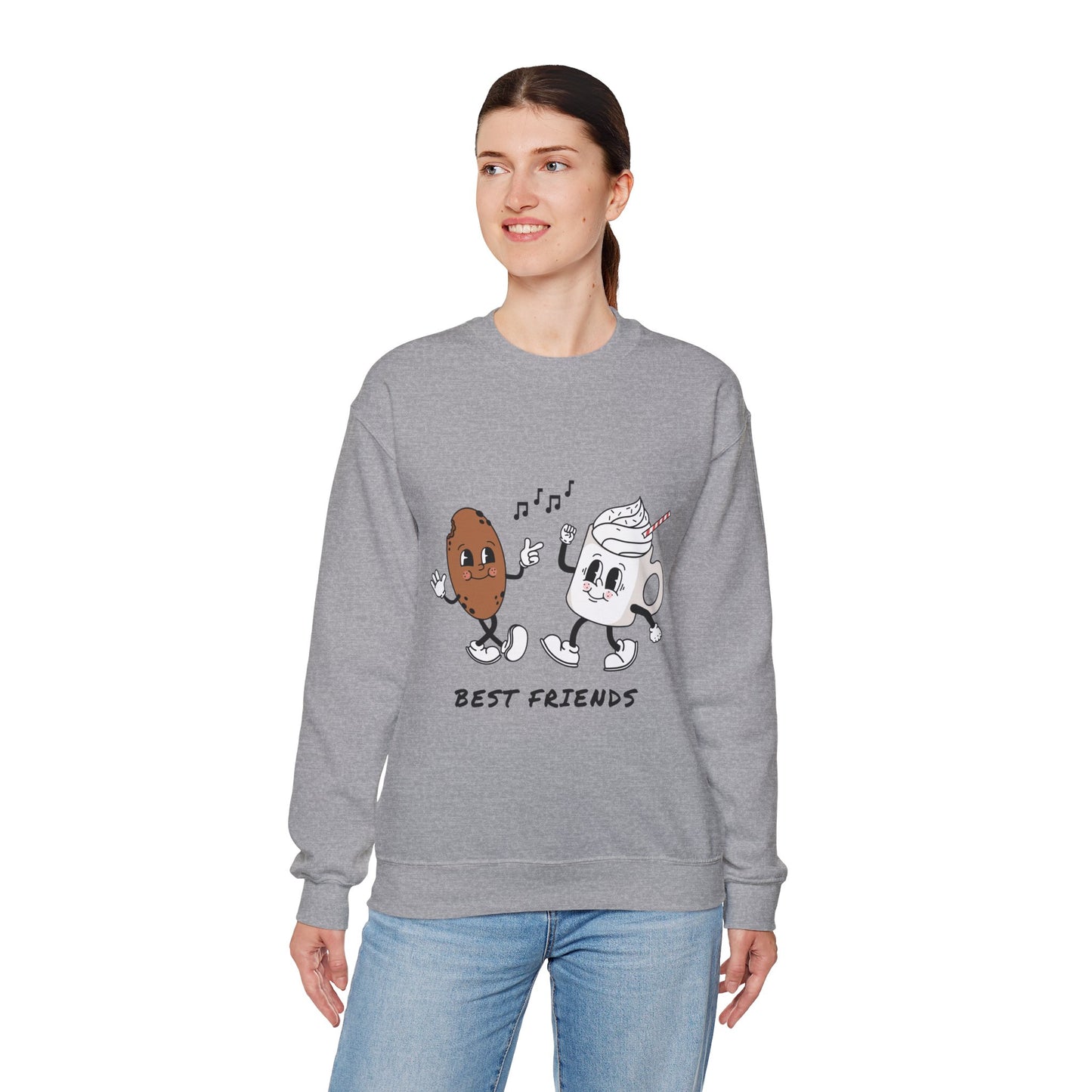 Best Friends Crewneck Sweatshirt, Cute Gift for Friends, Cozy Unisex Sweatshirt, Casual Layering Top, Friendship Apparel