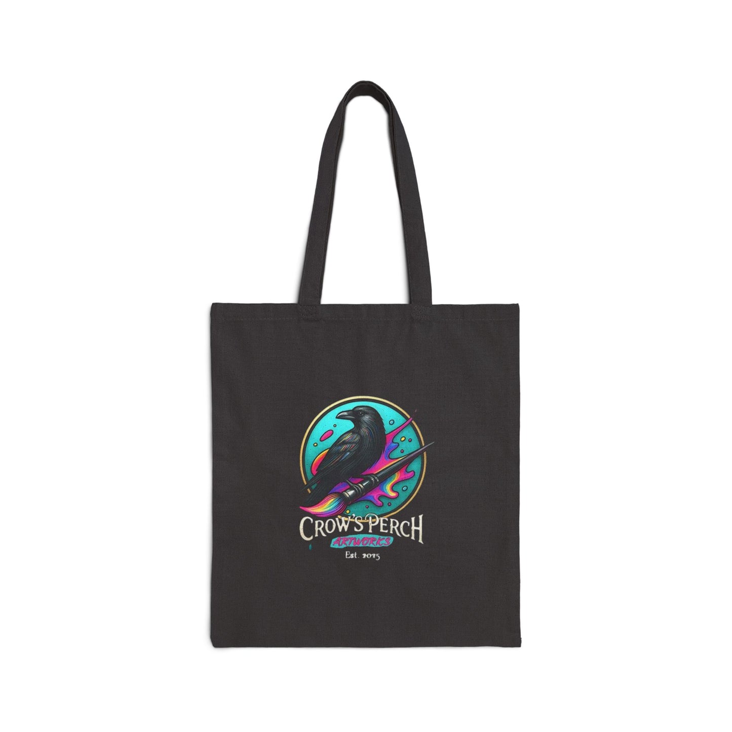 Crow's Perch Artworks Canvas Tote Bag, Eco-Friendly Shopping Bag, Stylish Reusable Grocery Tote, Bird Lover Gift, Artful Carryall