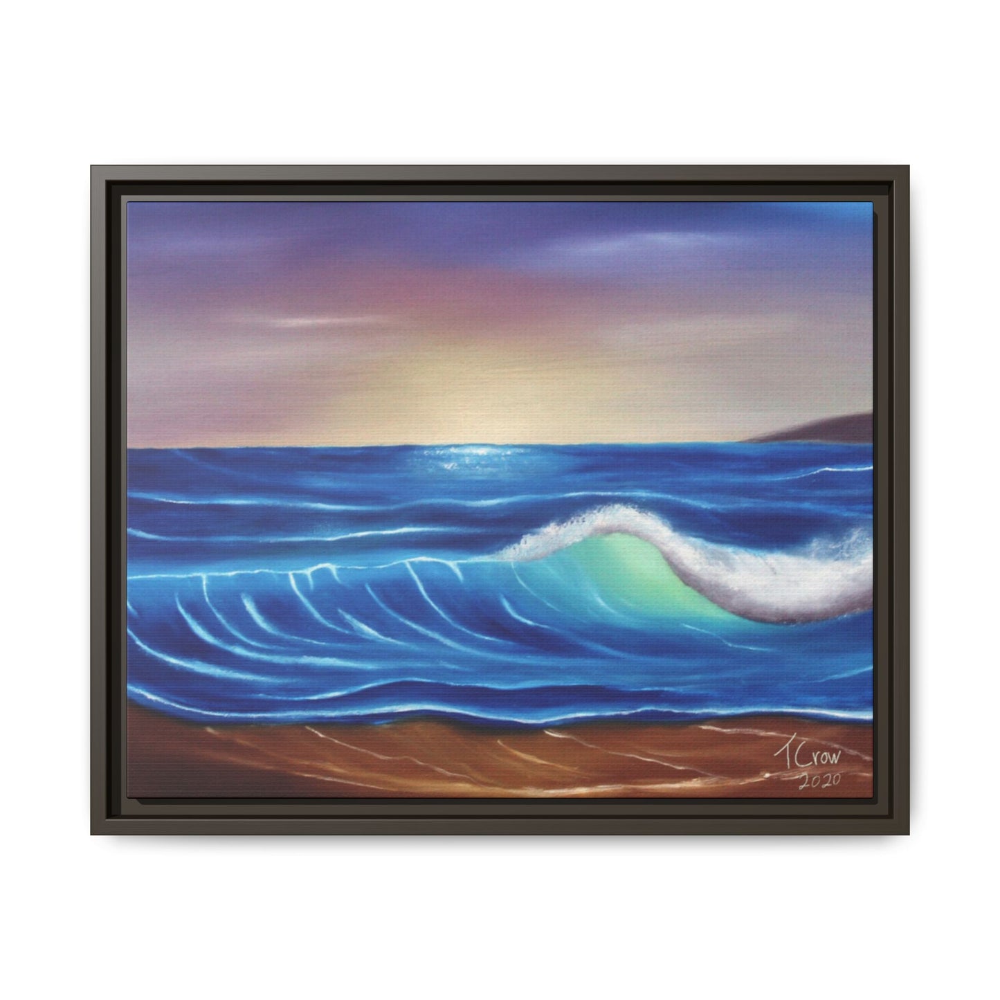 Ocean Wave - Framed Canvas Print