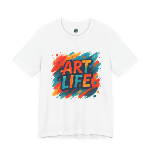 Art Life Graphic Tee - Colorful Painter Brushstroke T‑Shirt Printify