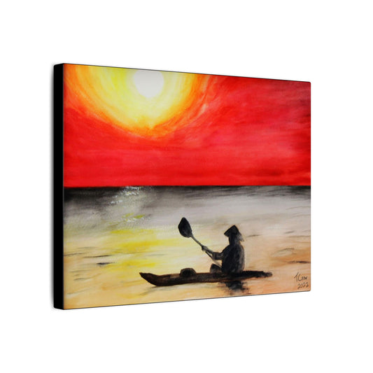 Kayaker at Sunset - Canvas Print