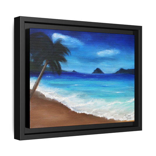 Tropical Beach - Framed Canvas Print