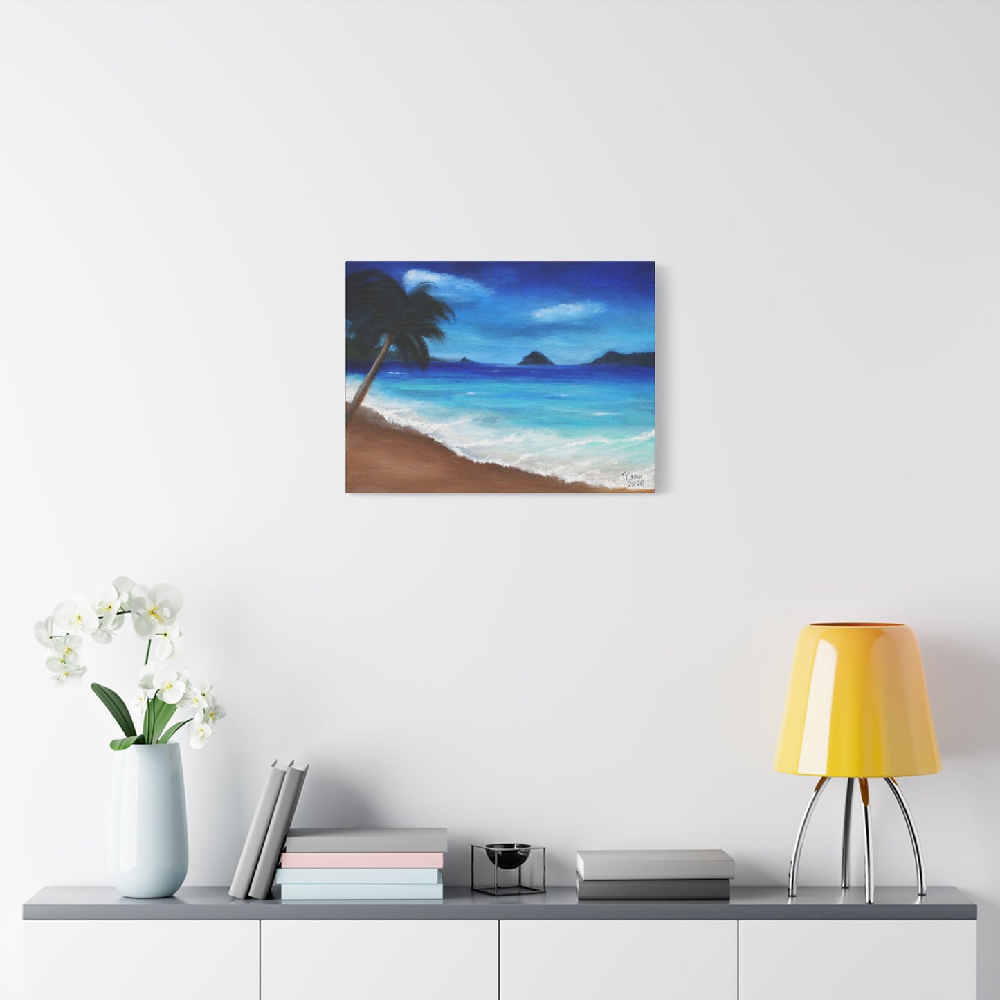 Tropical Seascape Canvas Wall Art - Coastal Beach Decor