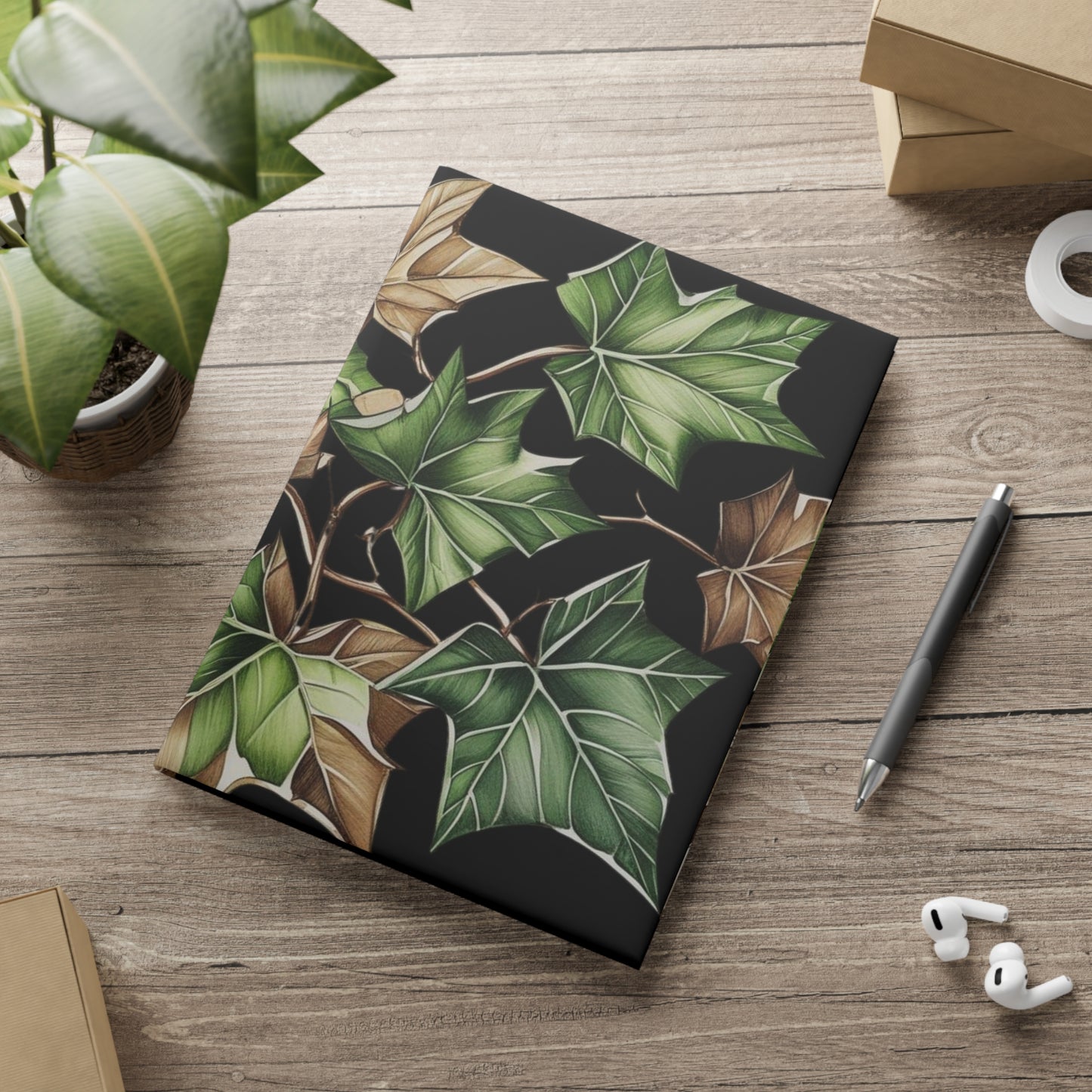 Elegant Ivy Hardcover Notebook - Journal for Nature Lovers, Perfect for Gifts, Personalize Your Thoughts, Eco-Friendly Stationery, [...]