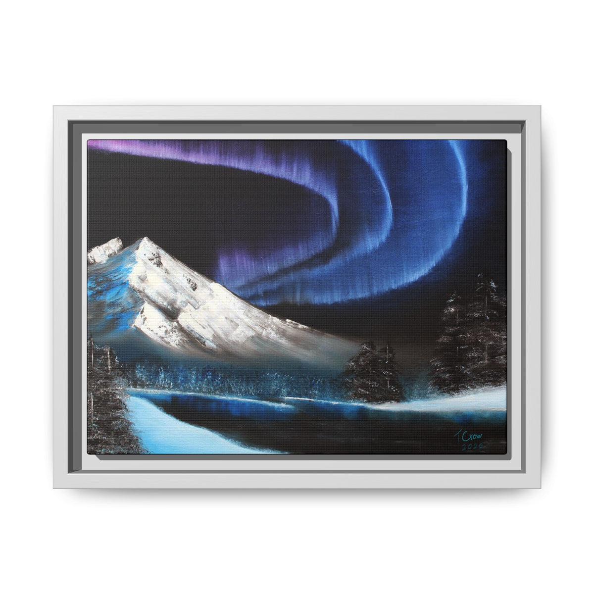 Beneath the Violet Sky - Framed Canvas Print