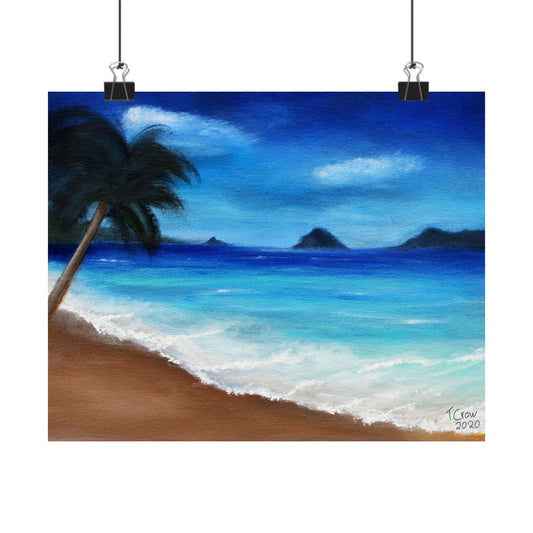 Tropical Beach - Matte Poster Print