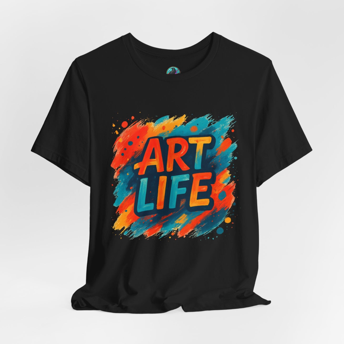 Art Life Graphic Tee - Colorful Painter Brushstroke T‑Shirt Printify