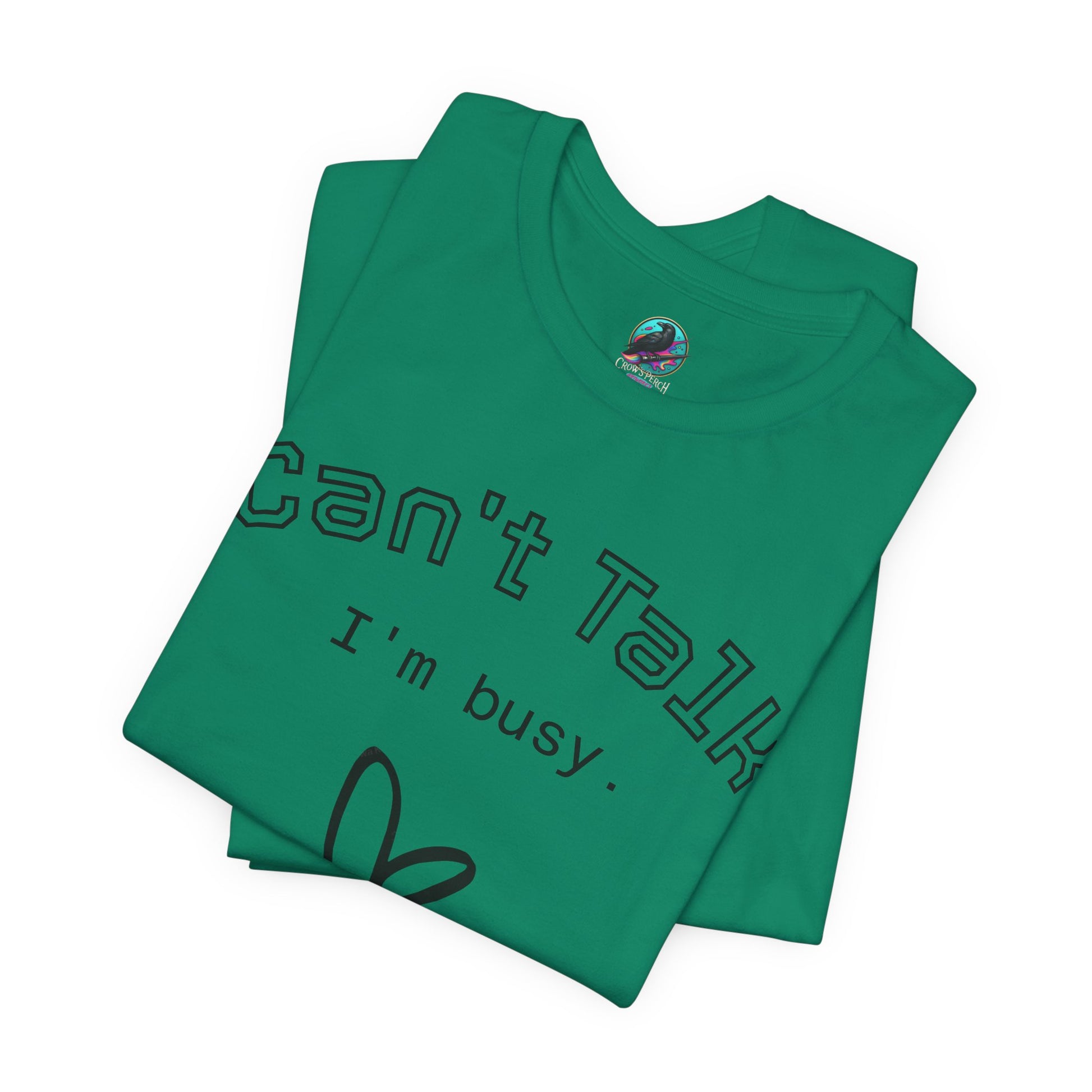 Can't Talk I'm Busy Tee – Cute Heart Graphic Casual T-Shirt Printify