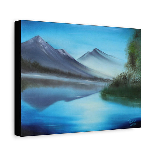 Serene Landscape Canvas Print - Tranquil Mountain Reflection