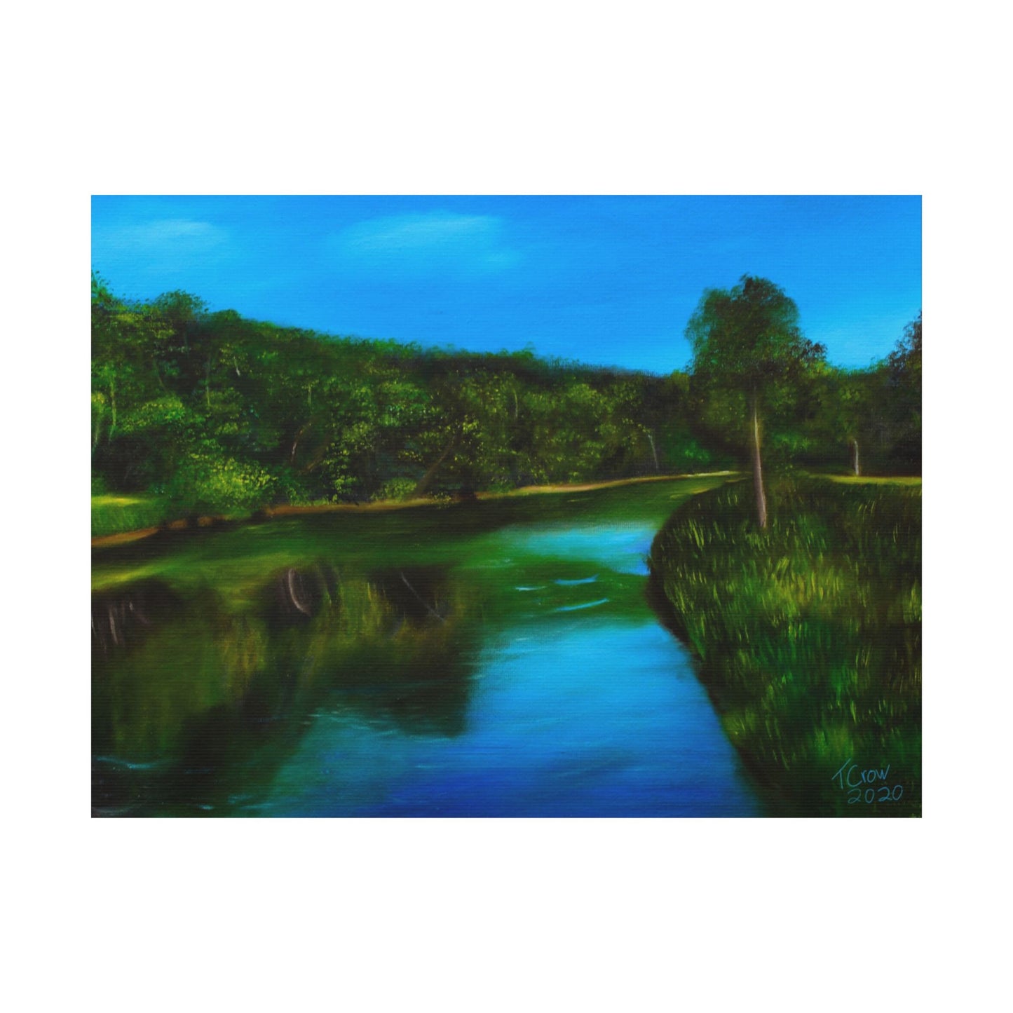 Riverside Reflections - Matte Poster Print Printify