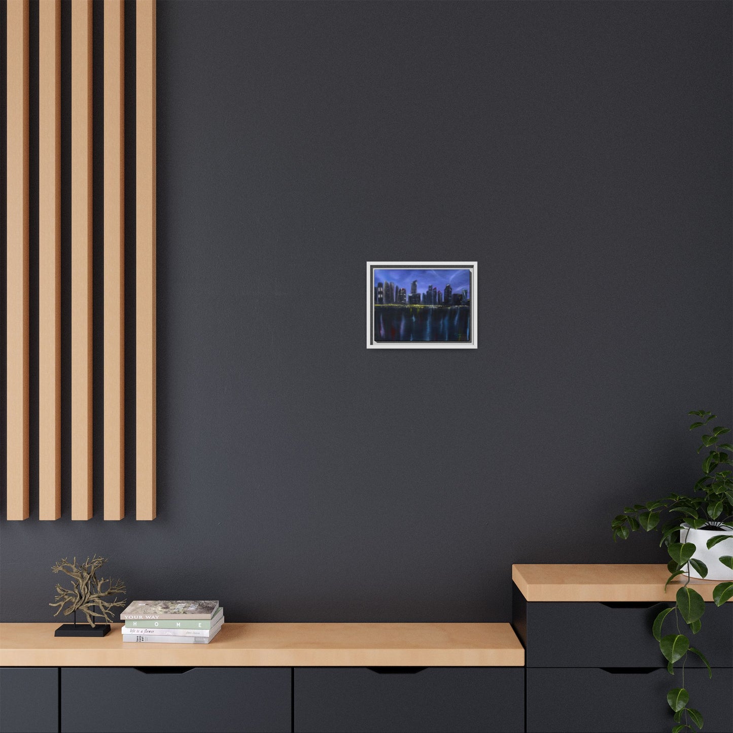 City Lights - Framed Canvas Print