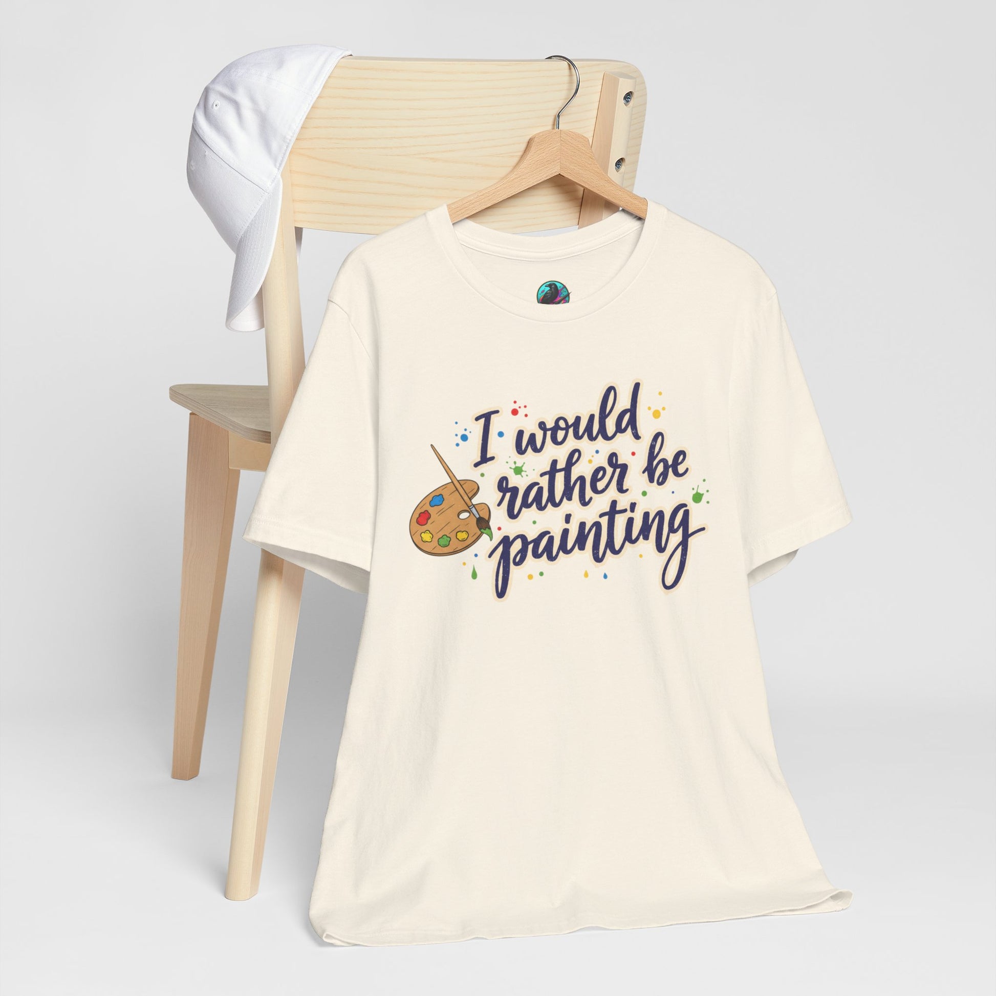 I Would Rather Be Painting T-Shirt – Artist Palette Graphic Tee Printify
