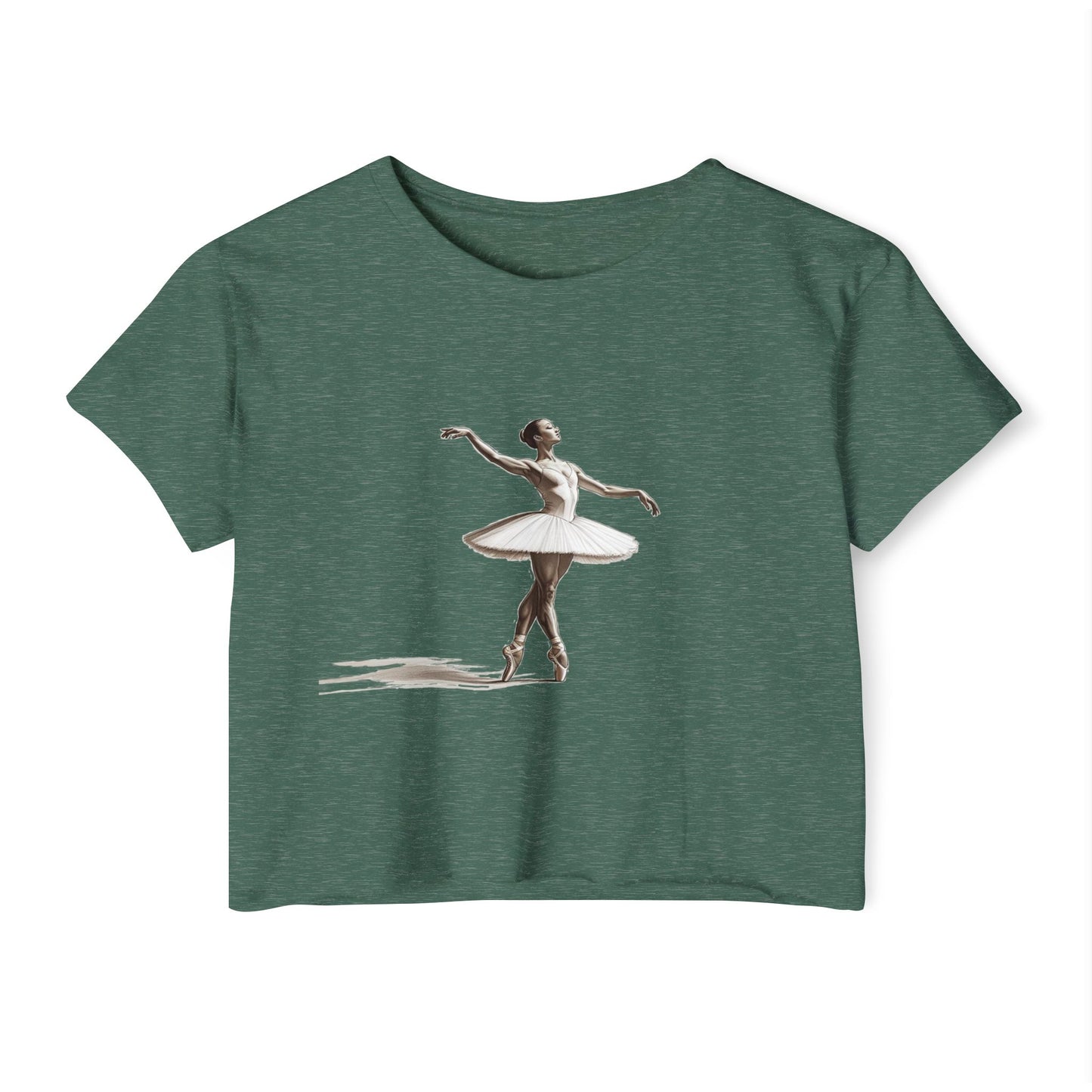 Ballerina Crop Top, Comfortable Summer Wear, Bohemian Style Tee, Perfect for Music Festivals, Dance Events, Beach Days