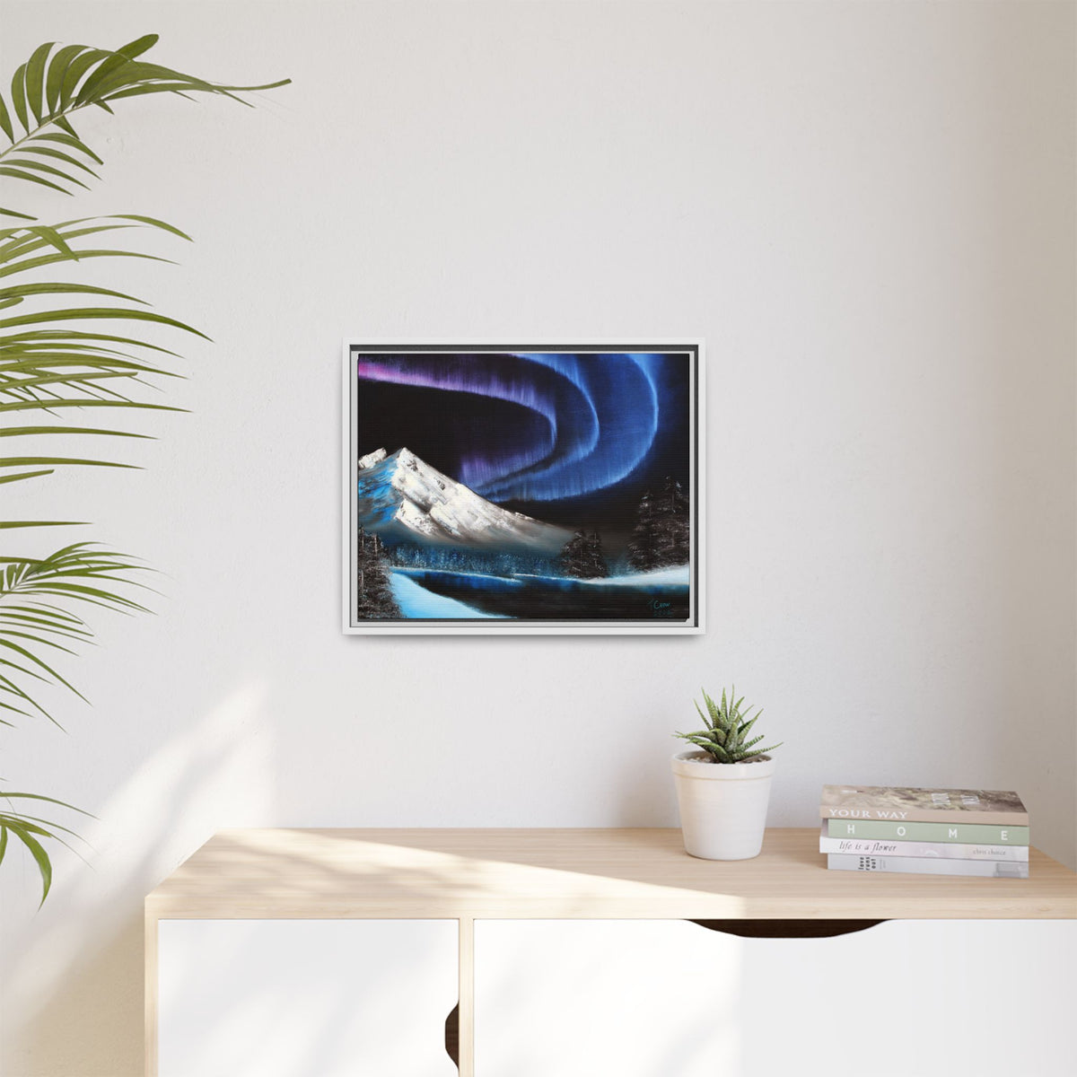 Beneath the Violet Sky - Framed Canvas Print