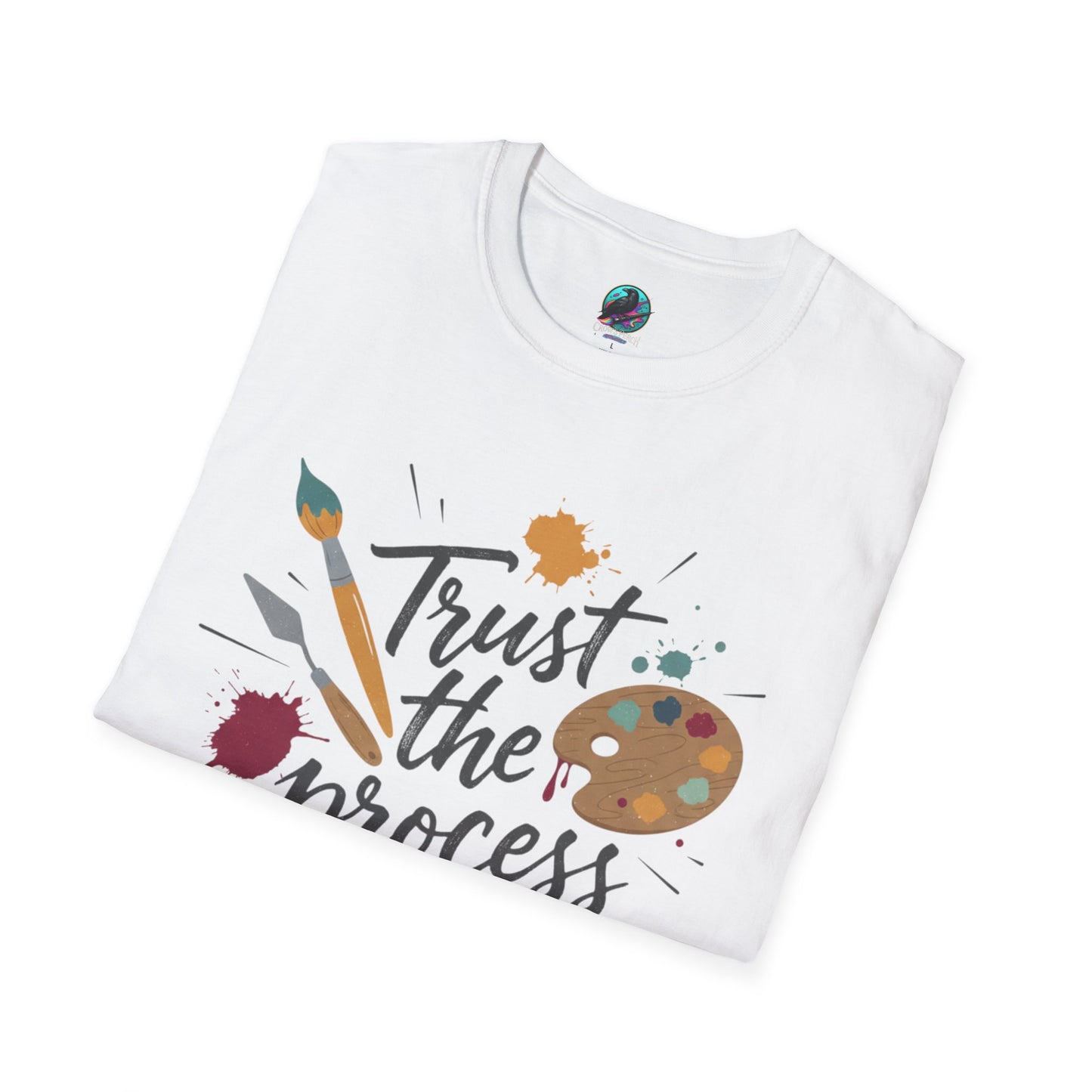 Trust the Process Artist T-Shirt - Inspirational Painter Tee with Palette & Brush Printify