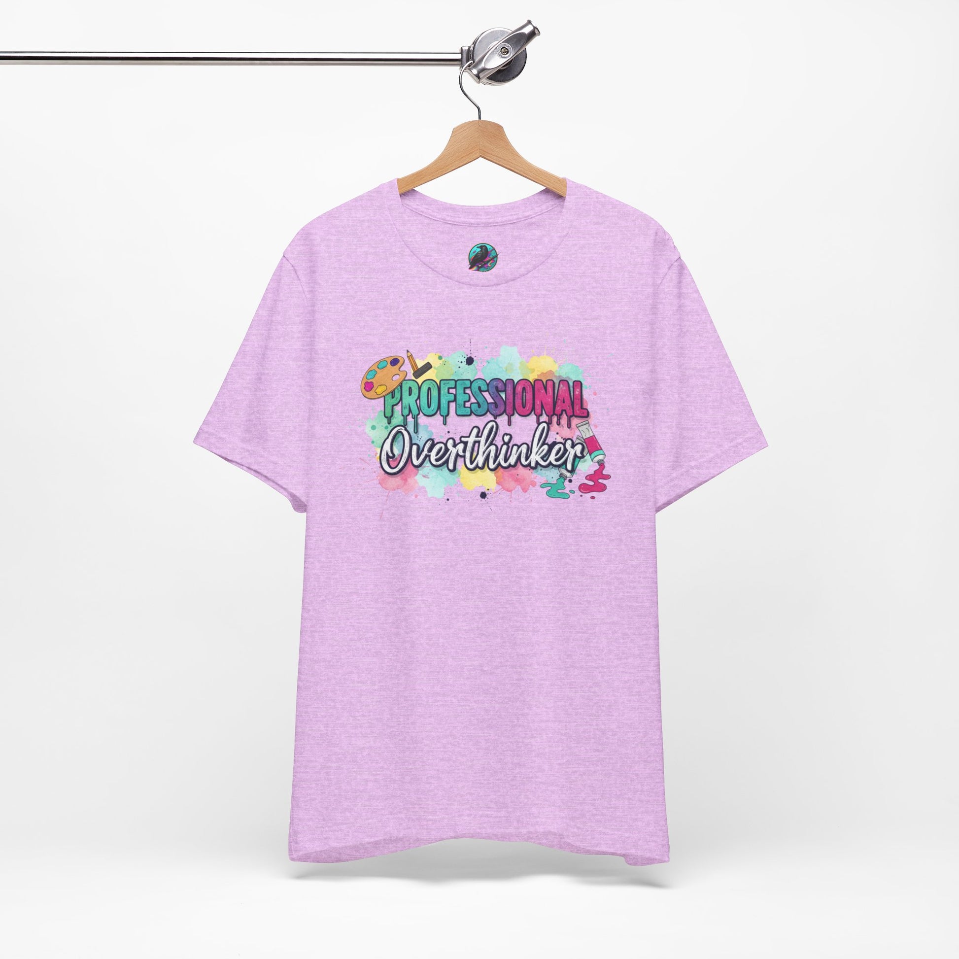 Professional Overthinker T-Shirt - Colorful Watercolor Graphic Tee Printify