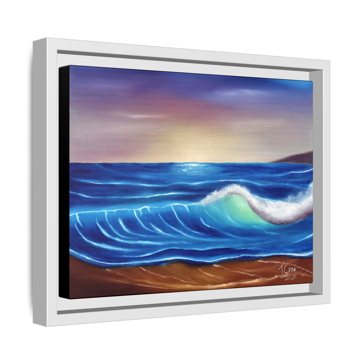 Ocean Wave - Framed Canvas Print