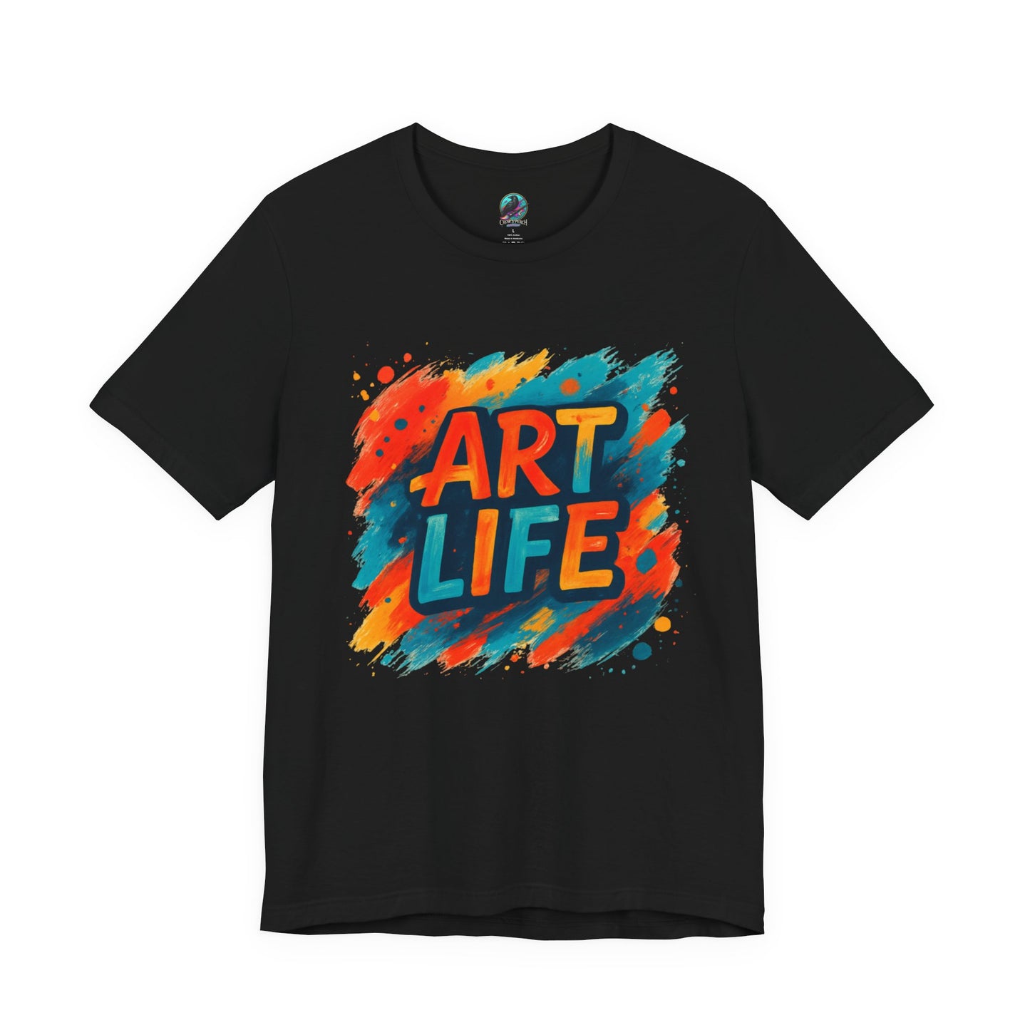 Art Life Graphic Tee - Colorful Painter Brushstroke T‑Shirt Printify