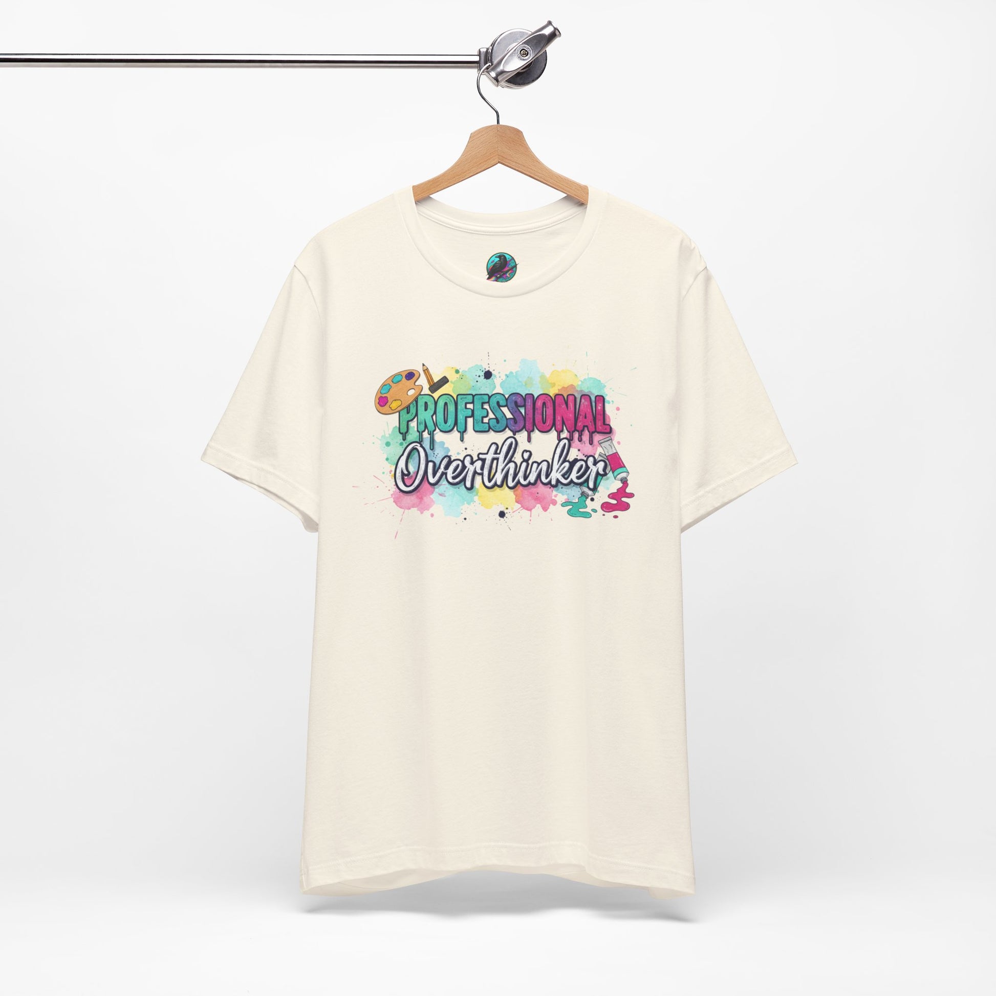Professional Overthinker T-Shirt - Colorful Watercolor Graphic Tee Printify