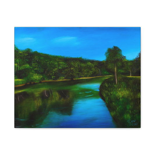 Riverside Reflections - Canvas Print