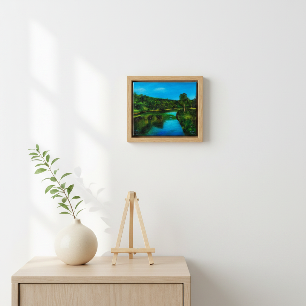 Riverside Reflections - Original Painting 11" x 14" Crow's Perch Artworks
