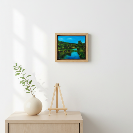 Riverside Reflections - Original Painting 11" x 14" Crow's Perch Artworks
